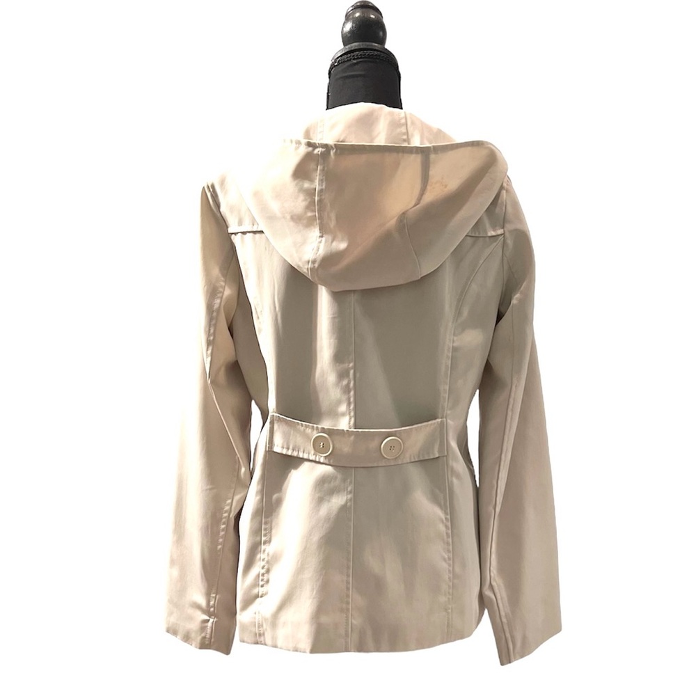 Espirit Classic Double-Breasted Rain Jacket Sand … - image 3